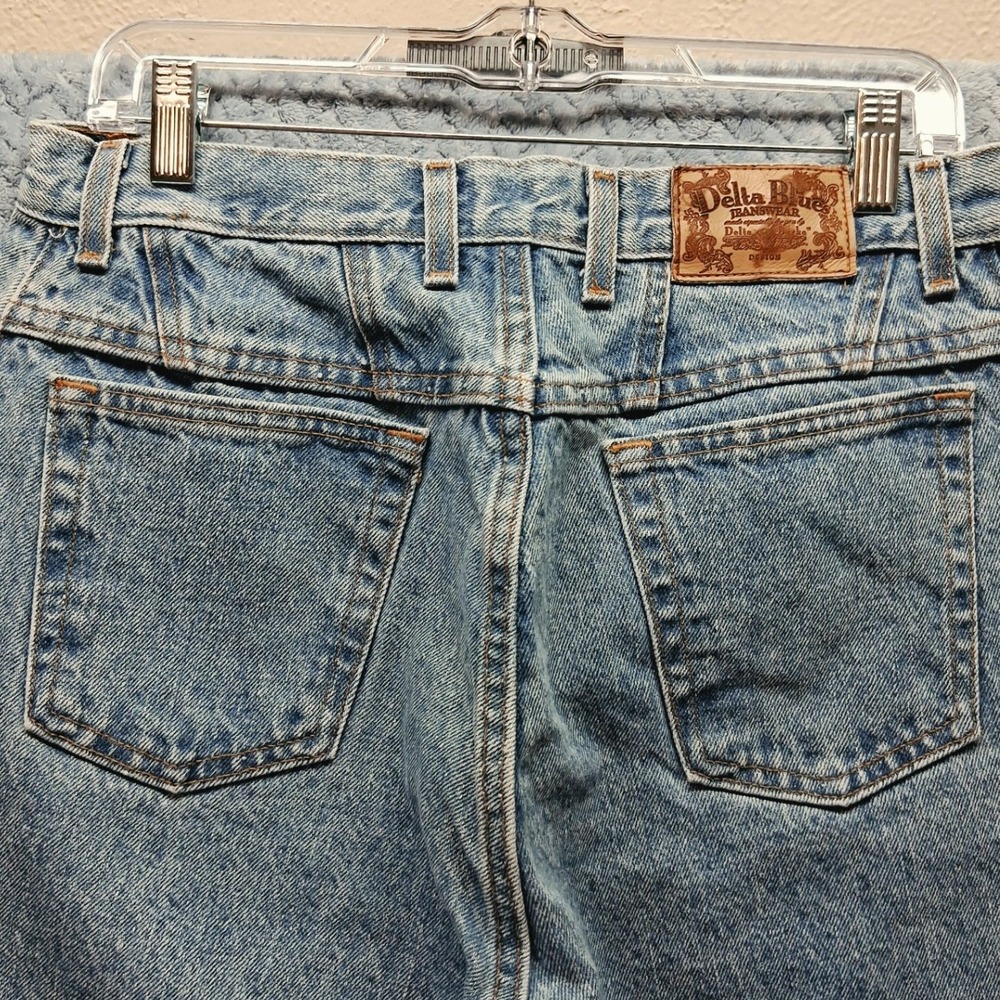 Y2K Delta Blues by Delta Burke Vintage High Waisted Mom Jeans 14W USA Made